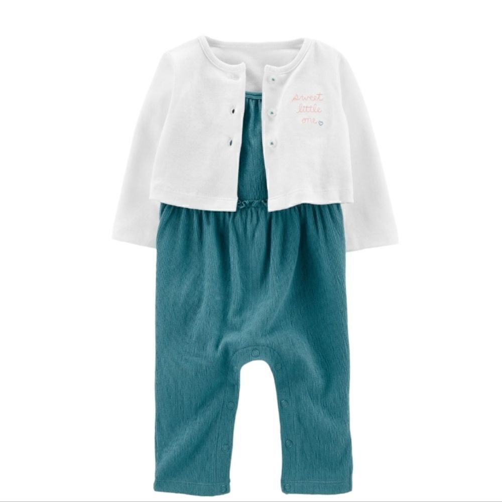 NWT CARTER'S TWO PIECE JUMPSUIT AND CARDIGAN SET SZ.3m